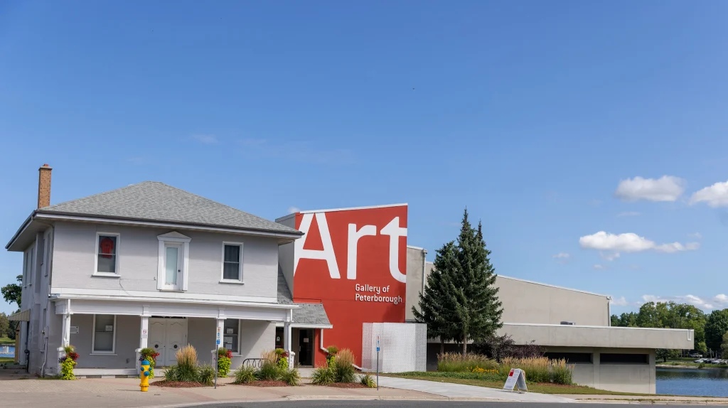 Exterior of the Art Gallery of Peterborough facing Crescent Street in the summertime