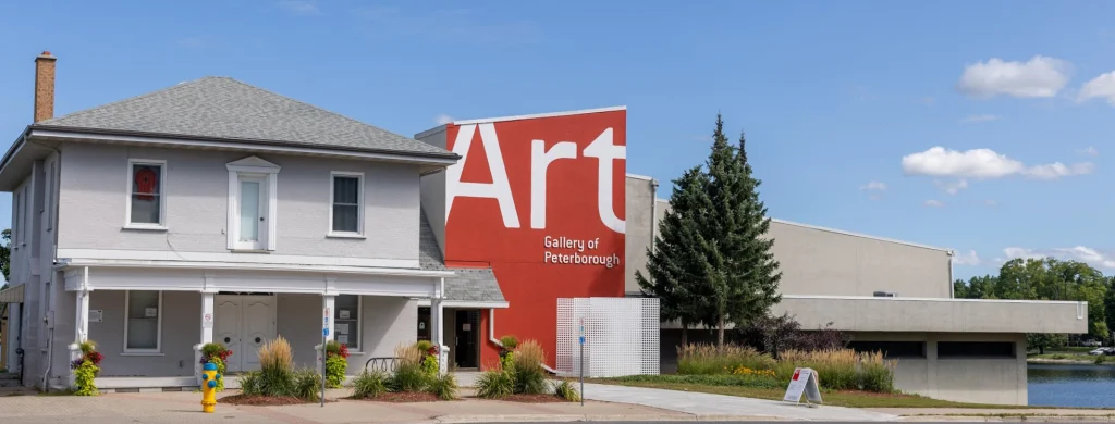 Exterior of the Art Gallery of Peterborough facing Crescent Street in the summertime