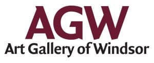 Art Gallery of Windsor logo. Burgundy text on a white background.