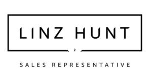 Linz Hunt, real estate representative logo. Black text on a white background. Text reads: "Linz Hunt Sales Representative."