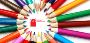 AGP logo surrounded by multicoloured pencil crayons