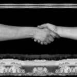 Shelley Niro, Unity, 2008, from the series: Borders-Treaties, black and white inkjet print