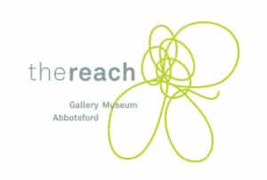 The Reach Gallery Museum Abbotsford logo. Green squiggle line graphic on a white background.