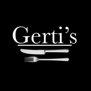 Gerti's logo. Fork and knife graphic.