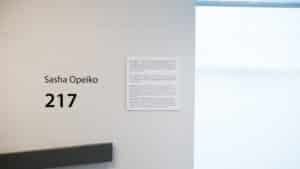 Exhibition didactic reading "Sasha Opeiko 217"