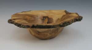 Live edge maple bowl carved by Frank DiDomizio