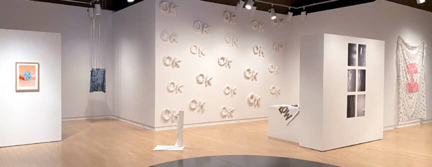 Installation view of Presently, a juried exhibition