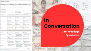 in conversation with 
Jem Woolidge