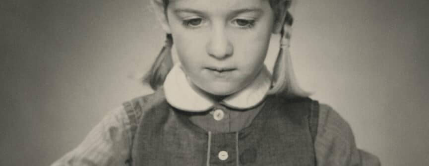 Michèle Karch-Ackerman, the artist at 5 years of age, 1967