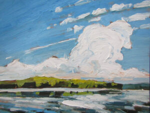 painting of water and sky by John Climenhage