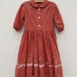Transitional Skins: Voyage, vintage child's dress, threads, salt, 84 x 46cm / 33 x 18”
