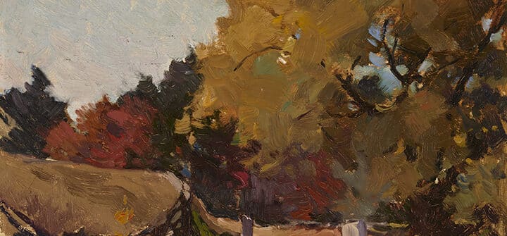 John Beatty, Road Near Barrie, undated, oil on board, Gift of the Lyceum Club and the Women's Art Association, Peterborough Branch, 1979