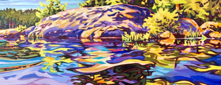 Paul Nabuurs, Kawartha Highlands Reflected, 2023, acrylic on canvas